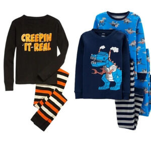 Old Navy & Carters Kids Graphic Printed Two Piece Pajamas Set Size 12- Pack Of 3